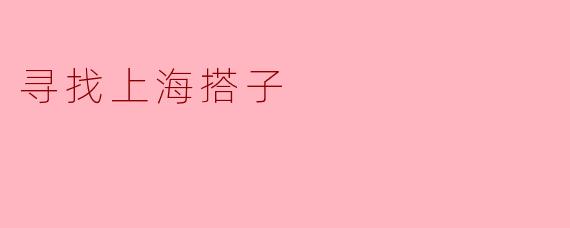 寻找上海搭子