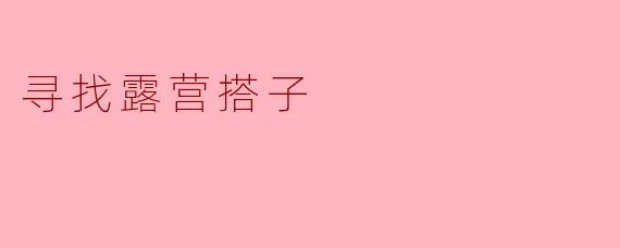 你有没有想过找个搭子一起去露营呀？****