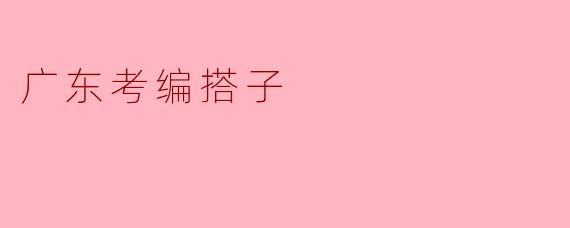 广东考编搭子
