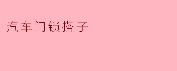 汽车门锁搭子