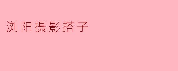 浏阳摄影搭子