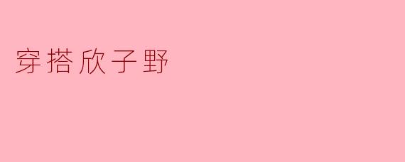穿搭欣子野