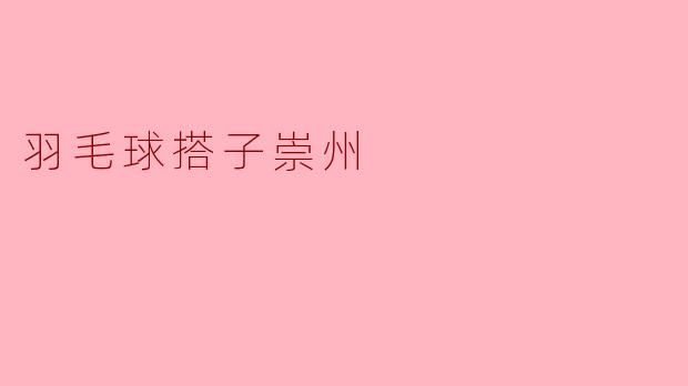 崇州的羽毛球搭子有什么推荐的地方吗？