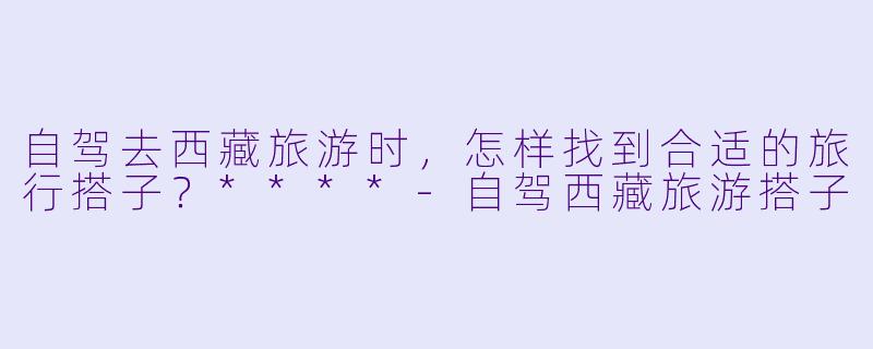 自驾去西藏旅游时,怎样找到合适的旅行搭子?****