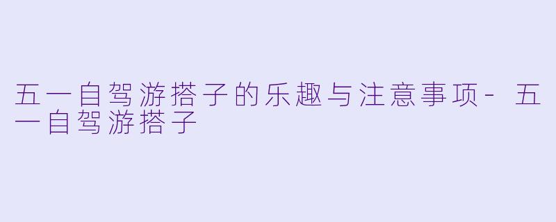 五一自驾游搭子的乐趣与注意事项