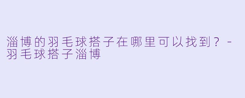 淄博的羽毛球搭子在哪里可以找到？-羽毛球搭子淄博