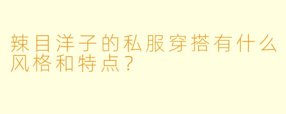 辣目洋子的私服穿搭有什么风格和特点?
