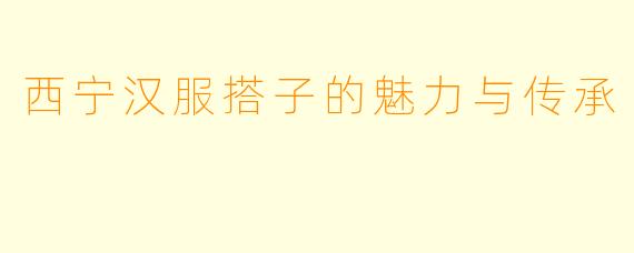 西宁汉服搭子的魅力与传承