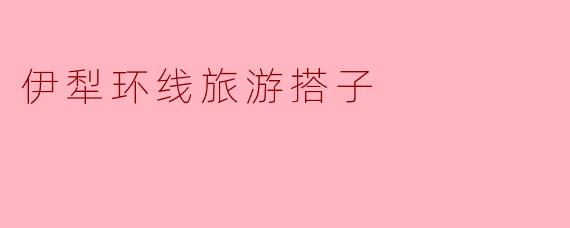 伊犁环线旅游搭子