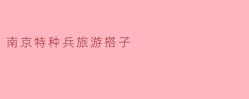 南京特种兵旅游搭子