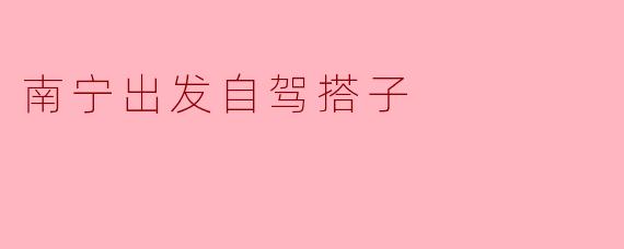 请问有没有南宁出发自驾游的搭子推荐，想找个人一起去玩？