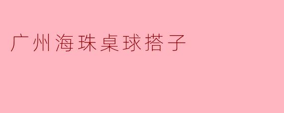 ### 广州海珠桌球搭子的魅力与乐趣
