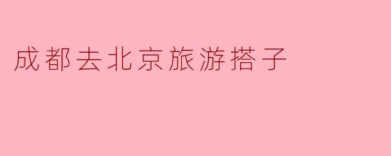 成都去北京旅游搭子