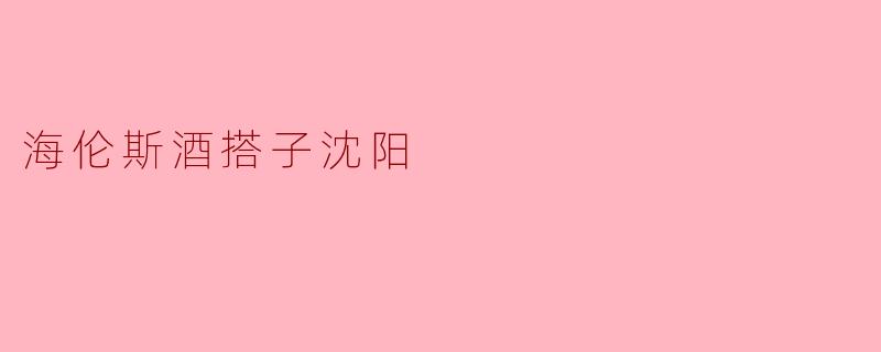 海伦斯酒搭子沈阳