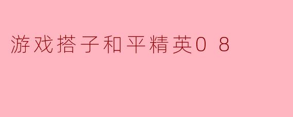 游戏搭子和平精英08