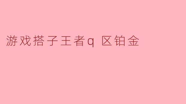 在王者Q区铂金赛季中的游戏搭子:团队合作的重要性