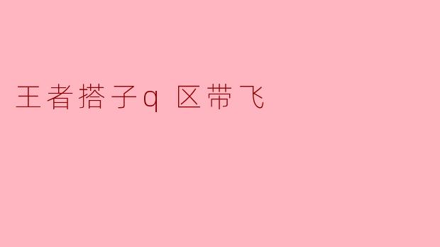 王者搭子q区带飞