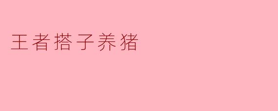 请问“王者搭子养猪”是什么意思呢?