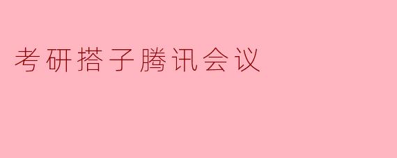 考研搭子腾讯会议