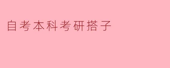 自考本科考研搭子