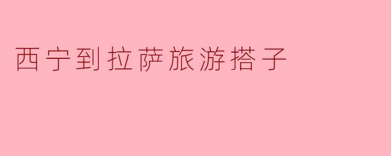 西宁到拉萨旅游搭子