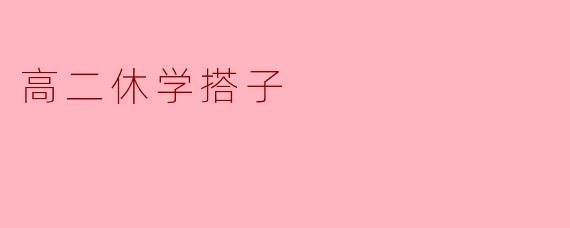 高二休学搭子