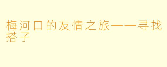 梅河口的友情之旅——寻找搭子