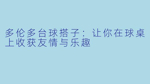 多伦多台球搭子：让你在球桌上收获友情与乐趣