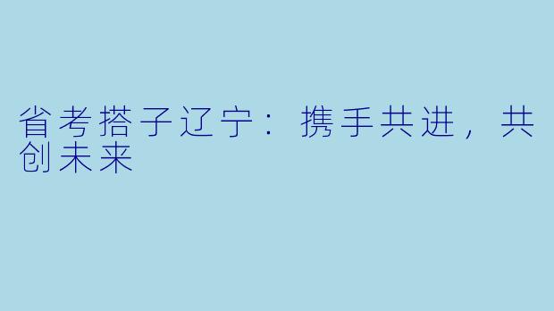 省考搭子辽宁：携手共进，共创未来