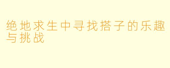 绝地求生中寻找搭子的乐趣与挑战