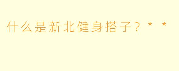 什么是新北健身搭子？**