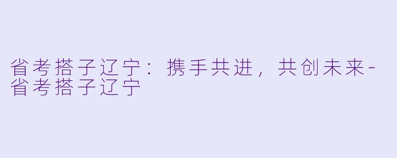 省考搭子辽宁：携手共进，共创未来-省考搭子辽宁
