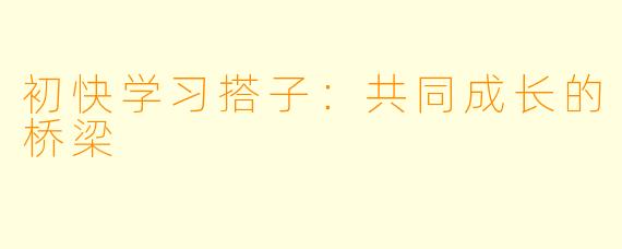 初快学习搭子:共同成长的桥梁