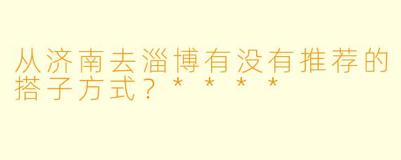 从济南去淄博有没有推荐的搭子方式？****