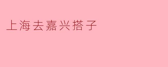 从上海去嘉兴怎么搭车最方便？****