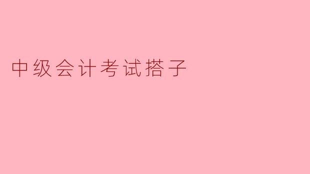 中级会计考试搭子的价值与意义