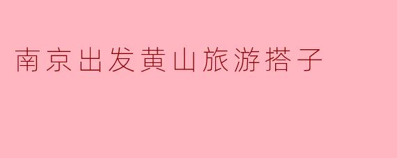 我想从南京出发去黄山旅游,有没有推荐的搭子或旅游团?