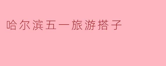 探索哈尔滨五一假期之旅——寻找最美的旅游搭子