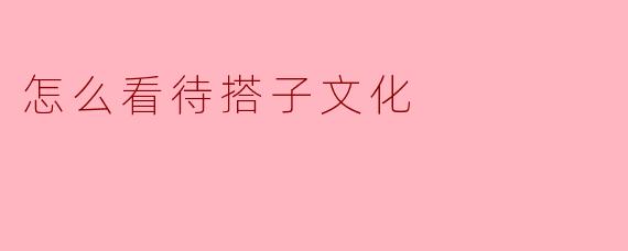 ### 如何看待搭子文化