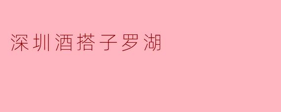 深圳酒搭子罗湖