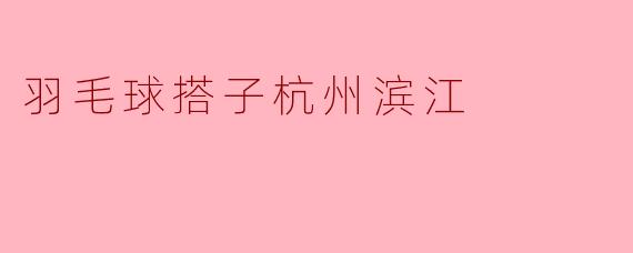 羽毛球搭子杭州滨江