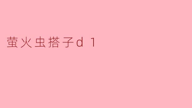 萤火虫搭子D1是什么？**