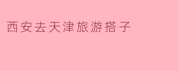 西安去天津旅游搭子