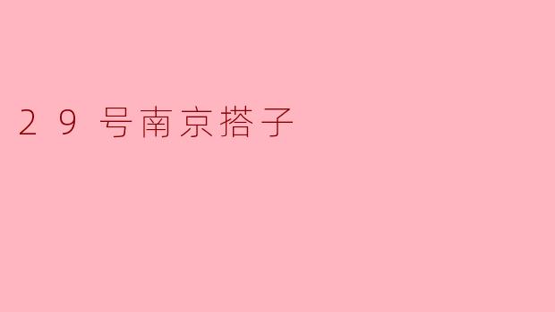 29号南京搭子