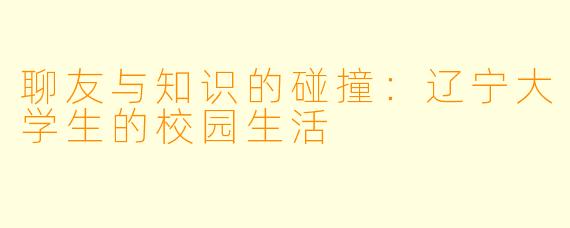 聊友与知识的碰撞：辽宁大学生的校园生活