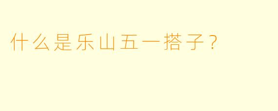 什么是乐山五一搭子？  