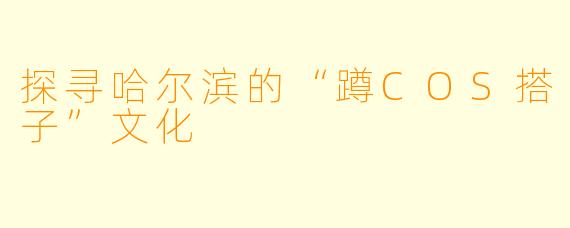 探寻哈尔滨的“蹲COS搭子”文化