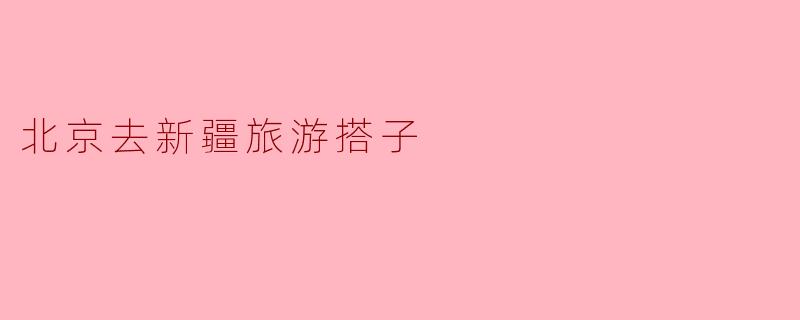 北京去新疆旅游搭子