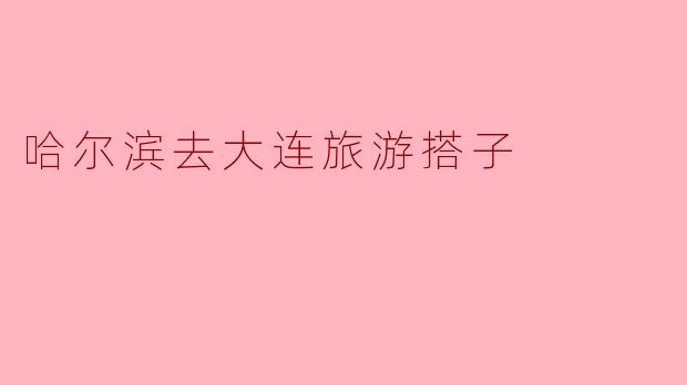 哈尔滨去大连旅游搭子