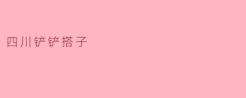 四川铲铲搭子